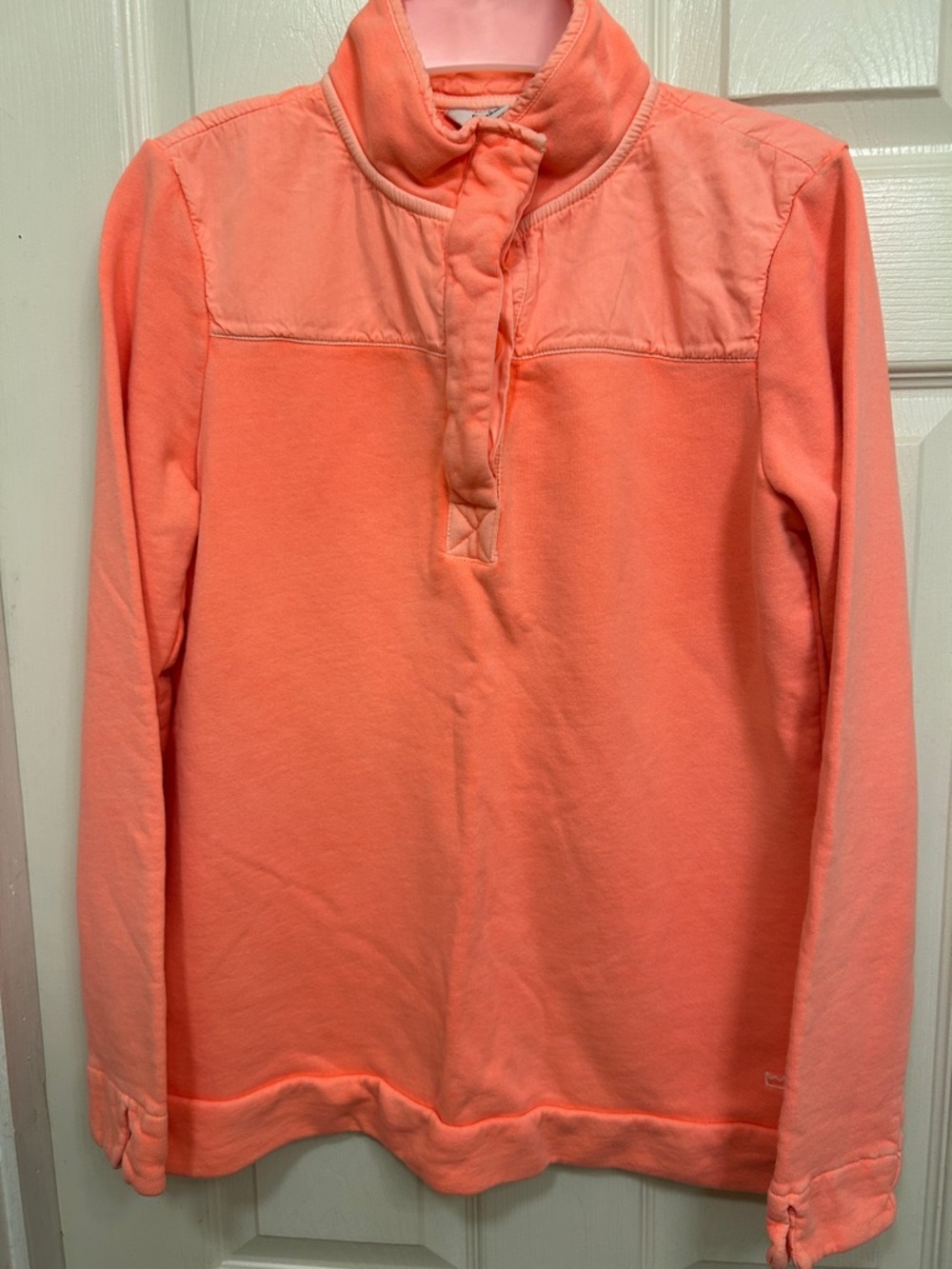 Women’s Long Sleeve Pullover Top in Coral